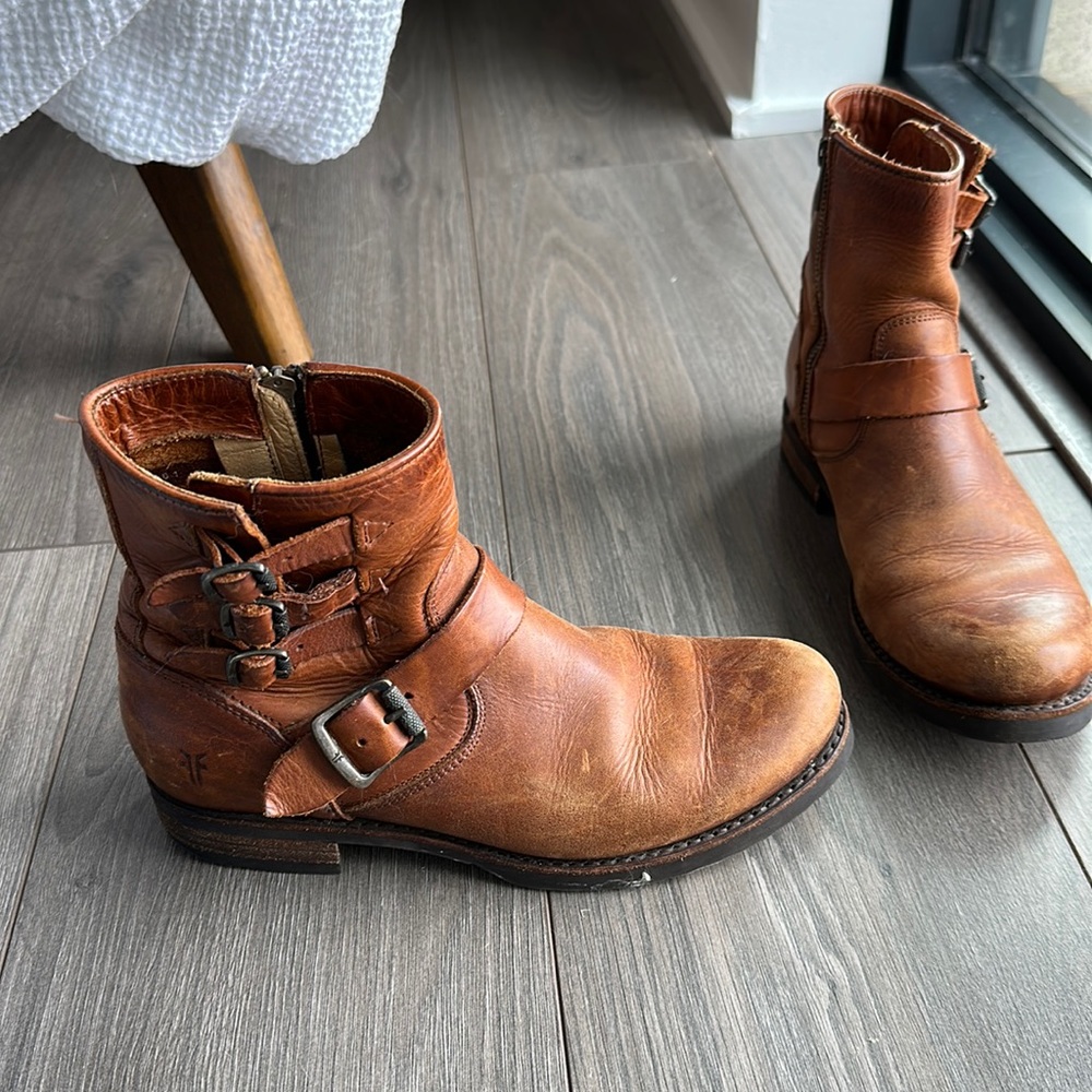 Frye leather booties, 8.5